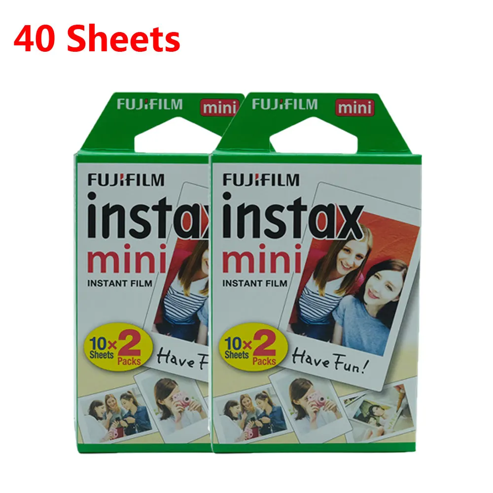 40 Sheets 10-60 листов Fuji Fujifilm instax mini Фильм 9 8 пленок белый край пленки для мгновенной мини 9 8 7s 25 50s 9 90 Sp-2 фотобумага - Цвет: 40 Sheets