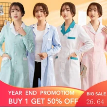 

Doctor's Overall White Gown Short Sleeve Nurses' Uniform Long Sleeve Women's Autumn and Winter Medical Beauty Salon Tattoo