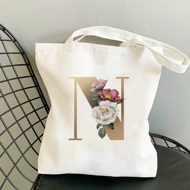 Tote Bag Anime Women Cotton on the Frame Shorts Bags Paper Shopping for Boutique Flower Letter Cart Woman Raffia Shoppers With N
