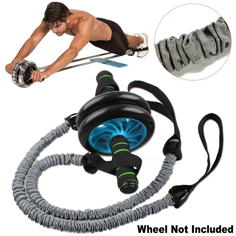 1PC Unisex Ab Roller Wheel Pull Rope Waist Abdominal Slimming Fitness Exercise 