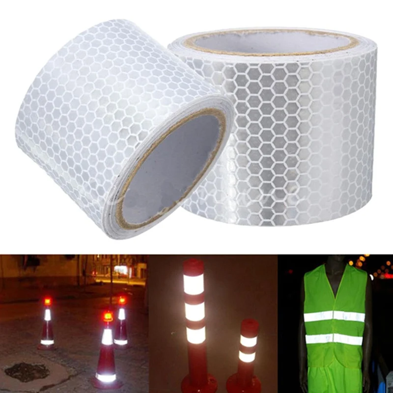 

5cmx3m Safety Mark Reflective Tape Sticker Car Styling Self Adhesive Warning Tape Automobiles Motorcycle Reflective Strip 6color