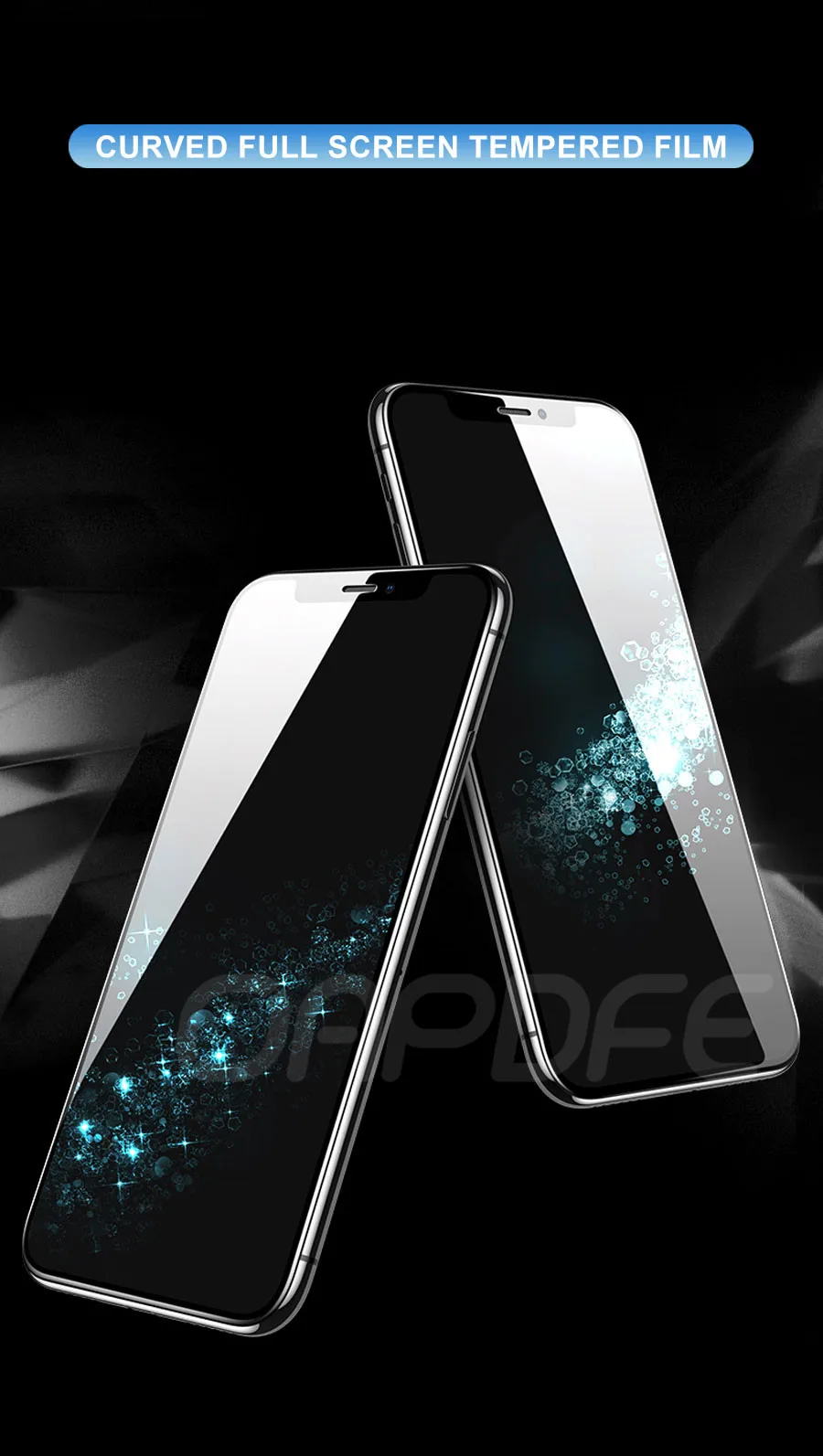 100D полностью изогнутое защитное закаленное стекло для iPhone 8 7 6 6S Plus, Защитное стекло для экрана iPhone 11 Pro X XR XS Max