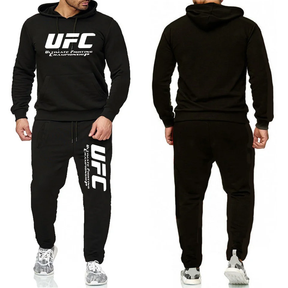 Nuevo conjunto de dos piezas chándal moda sudaderas con capucha ropa deportiva; сезон весна-осень para hombres con capucha otoño ropa de м - Цвет: The picture color