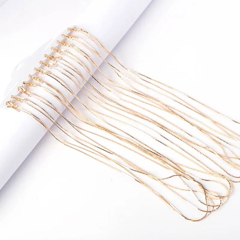 12pcs-set-Gold-Silver-KC-40cm-Length-Lobster-Clasp-Metal-Link-Chain-Necklace-Simple-Necklace-Chain (3)