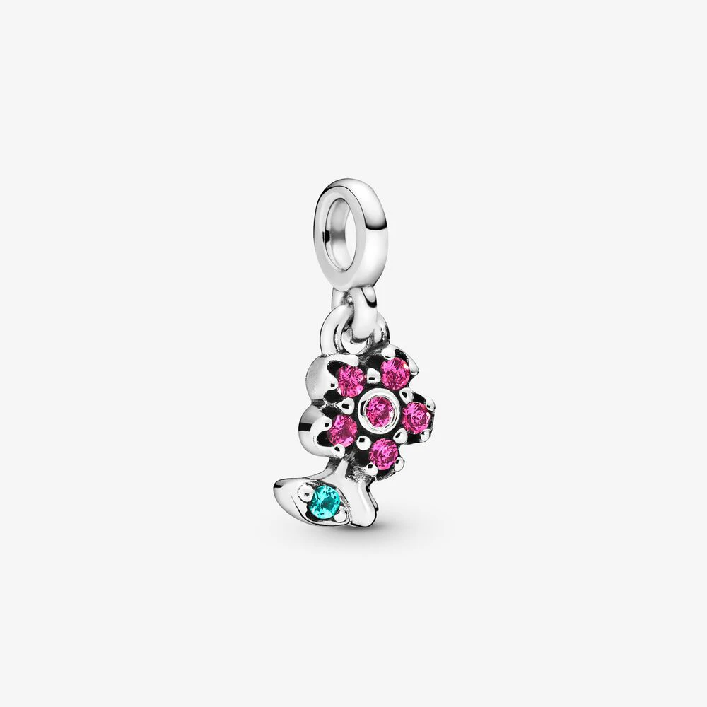 

Authentic 925 Sterling Silver Beads My Pretty Flower Dangle Charms for Women Fits Me Bracelet DIY Jewelry Gift Bijoux