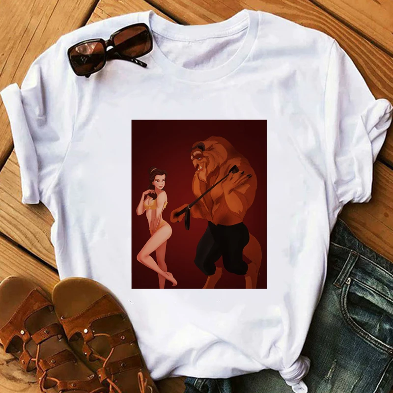 Женская футболка Aladdin Jasmin, романтическая ночная забавная футболка для девочек, летняя футболка для фитнеса с круглым вырезом, повседневная женская футболка - Цвет: GM-4659