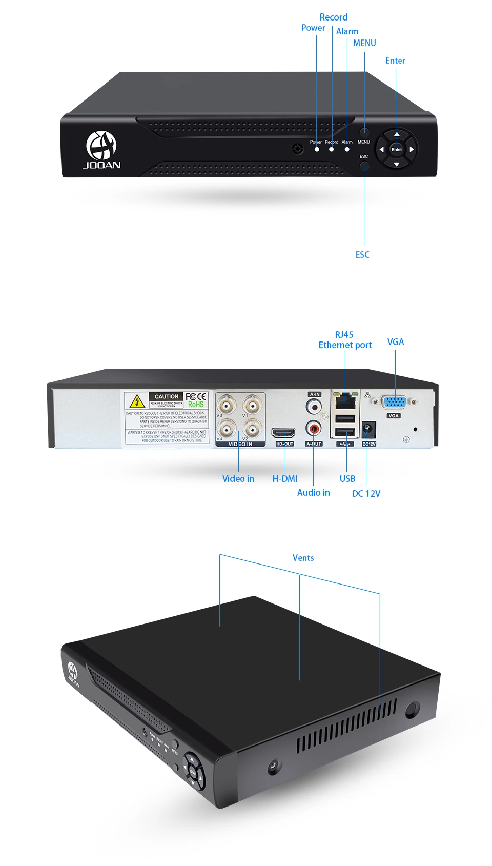 AHD 1080N 4CH 8CH 16CH CCTV DVR мини 5в1 DVR для комплекта видеонаблюдения VGA HDMI система безопасности NVR для 1080P IP камера цифровой видеорегистратор Onvif PTZ H.264