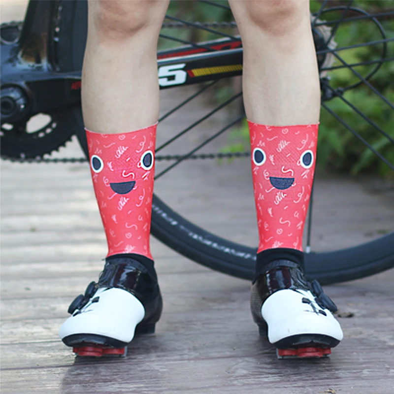 

New Tech Material Running Socks Funny Personality Anti Slip Men Women Bicycle Socks Sport Cycling Camping Compression Socks