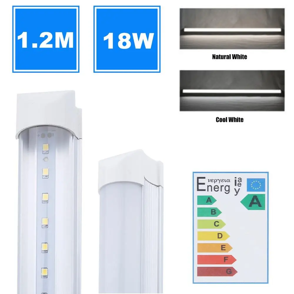 

10 Pcs Complete Light T8 Fluorescent LED Tube Light Lamp 1.2 M Length 18W Natural White 4000-4500K 85V-265V