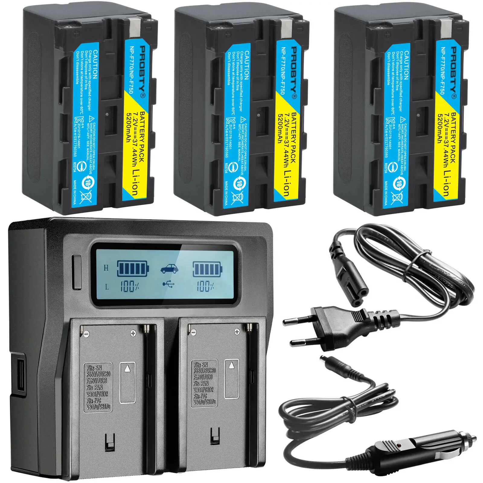 5200 мА/ч, NP-F770 NP-F750 NP F770 NP F750 750 батареи+ Ультра быстрее LCD Dual Charger Наборы для sony CCD-RV100 DCR-TRU47E