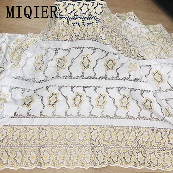 

African bazin riche fabric with brode Latest fashion embroidery bazin lace fabric with net lace Bazin Brocade Damask Lace Fabric