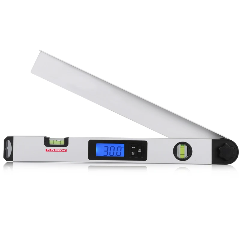 Floureon Цифровой Угол Finder Gauge 0-230 градусов линейка транспортира Miltre Angle Finder с ЖК-дисплеем спиртовой уровень - Цвет: Цвет: желтый