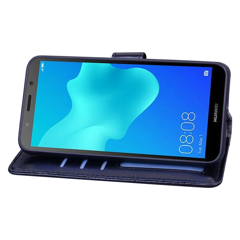 Для Huawei Y5 2018 чехол для Lite / Prime мягкий кожаный кошелек из ТПУ флип кейс Y 5