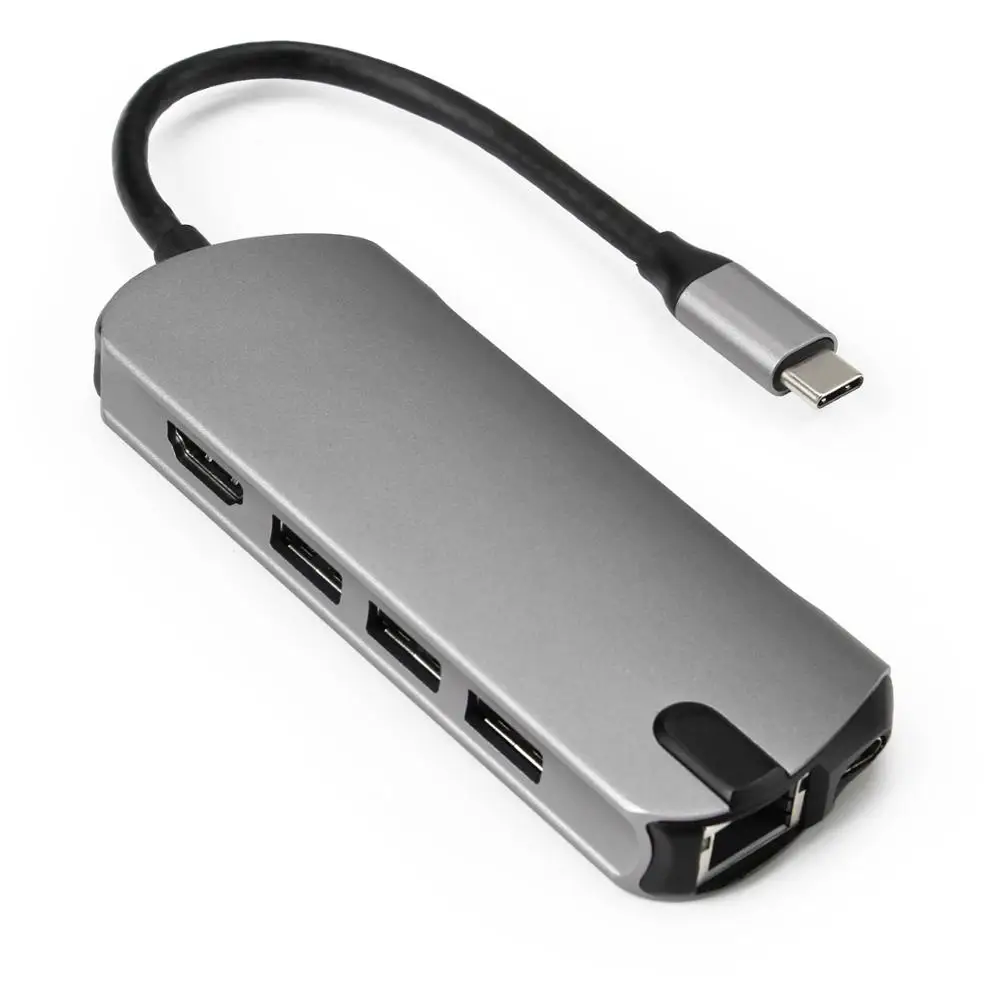 USB C концентратор к USB3.0 HDMI VGA RJ45 гигабитный Ethernet SD/TF PD адаптер зарядки док-станция