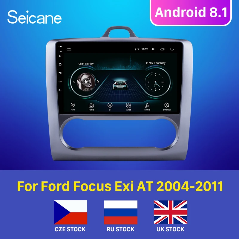 Seicane para 2004 2005 2006-2011 Ford Focus Exi Android 81 2 DIN 9 pulgadas de navegación GPS panta