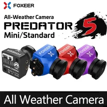 Foxeer depredador V5 Cámara FPV Racing Drone Mini Camera16:9/4:3 PAL/NTSC conmutable Super WDR OSD 4 latencia Upgarded PredatorV4