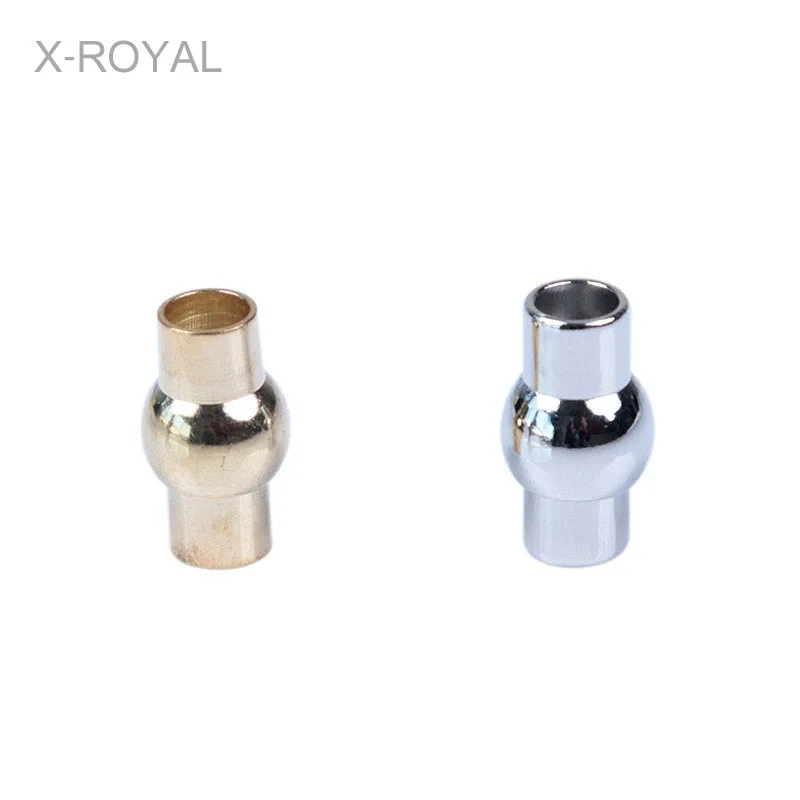 

X-ROYAL 10Pcs/lot Strong Magnetic Clasps & Connectors Fits Dia 2/3/4/5/6/7/8/9mm Round Leather Cord DIY Jewelry Bracelet Making
