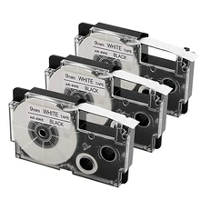 3 упаковки 9 мм черный на белом этикетке ленты производитель этикеток совместим с KL-120, KL-60, KL-100, KL750B, KL750, KL7200 производители этикеток