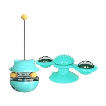 

Best Pet Toys for Cats Interactive Puzzle Training Turntable Windmill Ball Whirling Toys for Cat Kitten Play Game