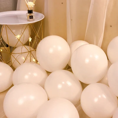 Темно-зеленый шар 30 шт./лот 5/10 дюймов круглые латексные шарики украшения для дня рождения взрослых гелиевые балоны свадебные принадлежности - Цвет: white