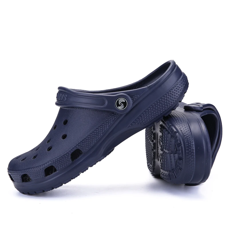 Mazefeng Brand Big Size 39-46 Croc Men Black Garden Casual Aqua Clogs Hot Male Band Sandals Summer Slides Beach Swimming Shoes