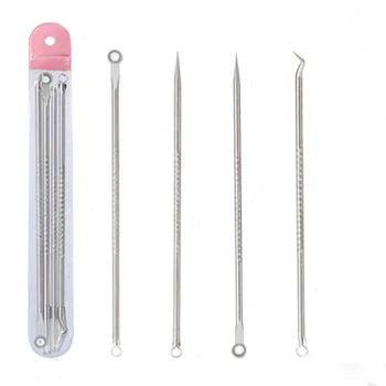 

4Pcs Silver Acne Removal Needles Acne Treatment Blackhead & Blemish Removers Pimple Needle Face Skin Care Tools Facial Clean