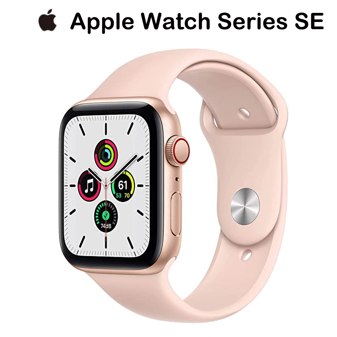New Apple Watch SE (GPS + Cellular 40/44mm) -  Gold Aluminum Case with Pink Sand Sport Band and with Plum Sport Loop