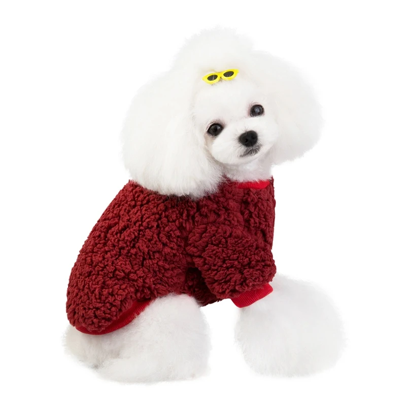 Exquisite Cute Dog Clothing Autumn Winter Coats Pet Coat Jacket Cozy Warm Pets Outfit Tops For Small And Medium Dogs
