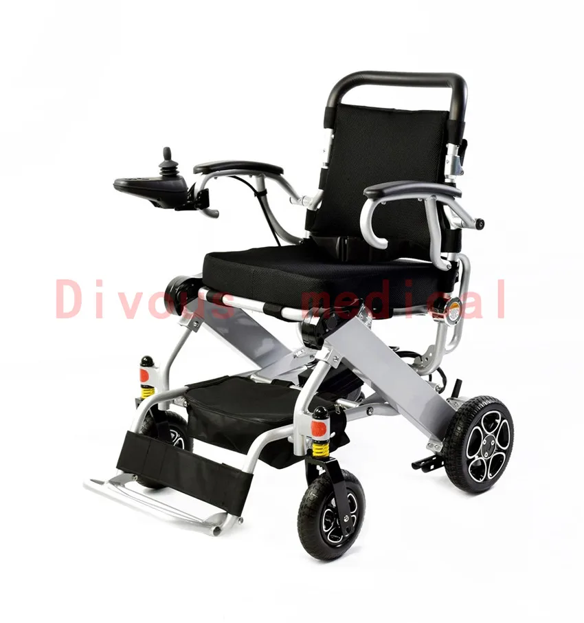 Hot Sale Light Folding Travel On The Plane Disabled Elderly Electric Motorized Wheelchair