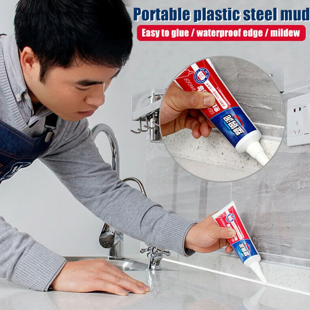 

90ml Squeeze Tile Waterproof Porcelain Cleaner Mildewproof Gaps Repair Agent Kitchen Bathroom Home Sealant Paste Glue Wall