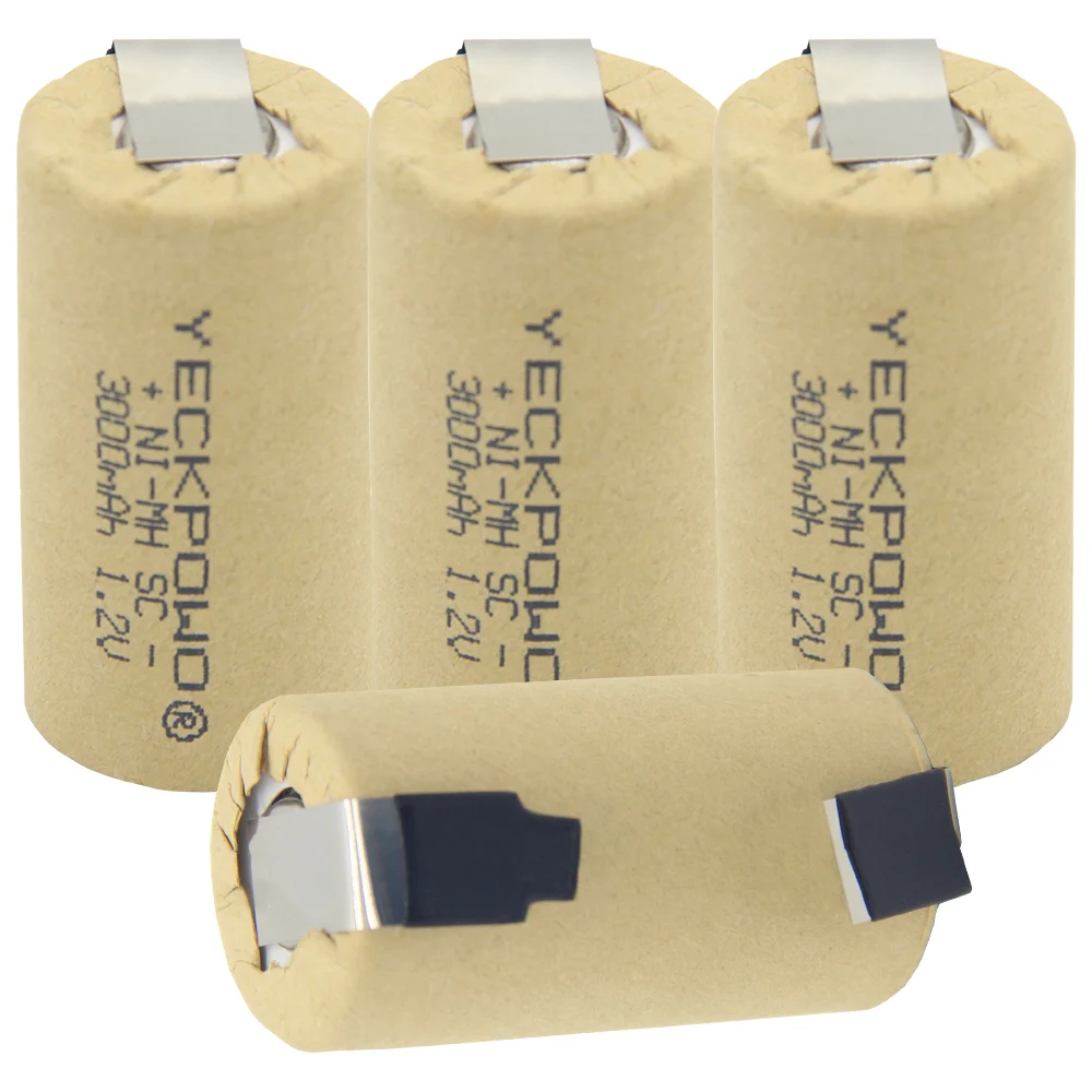 Yeckpowo SC батареи sub c перезаряжаемые 3000mah NIMH 1,2 V akkus для электроинструментов Быстрая доставка Европа пайки ленты|Перезаряжаемые батареи|   | АлиЭкспресс