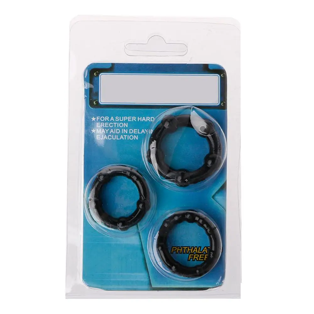 3x Soft Stretchy Penis Cock Ring Erection Keeper Enhancer Prolong Toy | Красота и здоровье