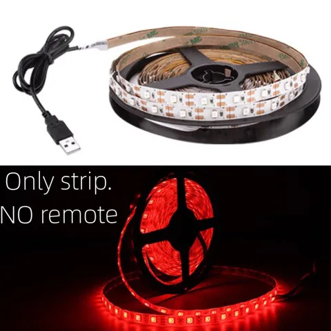 Red 50 см 1 м 2 м 3 м 4 м 5 м светодиодный ТВ-светильник 2835SMD RGB светодиодный светильник для ТВ HD ТВ неоновый светильник с подсветкой лампа с 24-кнопочным пультом дистанционного управления - Испускаемый цвет: Red