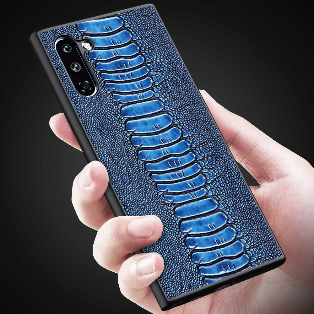 

Ostrich Foot Pattern Derma Back Cover Phone Case Suitablect For Samsung Note10 Plus A10s A20s A30s A40 A50 A80 Phone shell