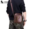 LAOSHIZI 100% leather men's shoulder bag fashion retro zipper Messenger bags business men's high quality bolsas brand fashions ► Photo 2/6