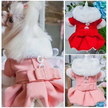 

Dog Warm Winter Coat Thicken Paded Dog Clothes Warm Jacket For Puppy Small Dogs Shitzu Poodle Chihuahua Ropa Perro Red 20E