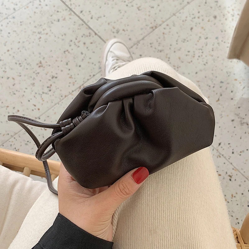 Новая женская посылка пельменей, простая однотонная модная трендовая сумка через плечо с облаками, сумки-мессенджеры