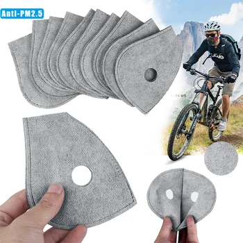 

10/50Pcs Cycling Face Mask gasket 4 Layers face mask replacement cotton PM2.5 Activated carbon Filter sport Running Mask cushion
