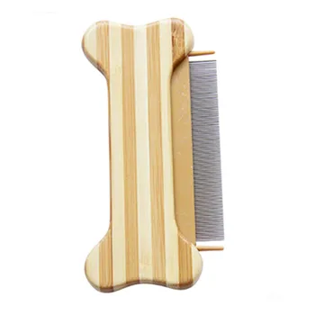 

1PCS Flea Combs with Bamboo Handle for Safe Removal of Fleas and Skin Debris On All Coat Types for Dogs Cat 140x70mm TB Sale