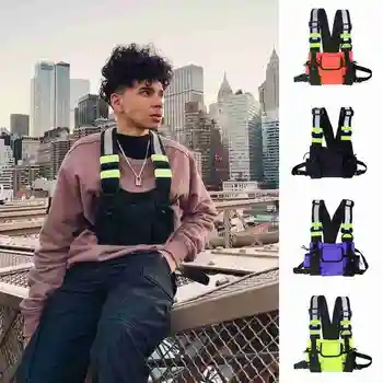 

Fashion Chest Rig Bag Tactical Vest Harness Front Pack Pouch Holster Vest Rig Hip Hop Streetwear Functional Chest Bag