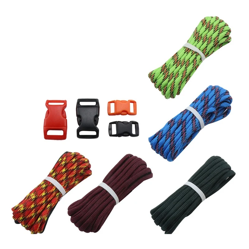 7 нитей Паракорд пряжки Комплект парашютный шнур веревка для DIY плетеный браслет кулон бельевая линия Открытый Инструменты - Цвет: A3