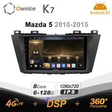 K7 Ownice 2 דין אנדרואיד 10.0 מולטימדיה לרכב רדיו עבור מאזדה 5 2010   2015 עם 8 Core A75 * 2 + A55 * 6 תמיכה חיצוני מיקרופון