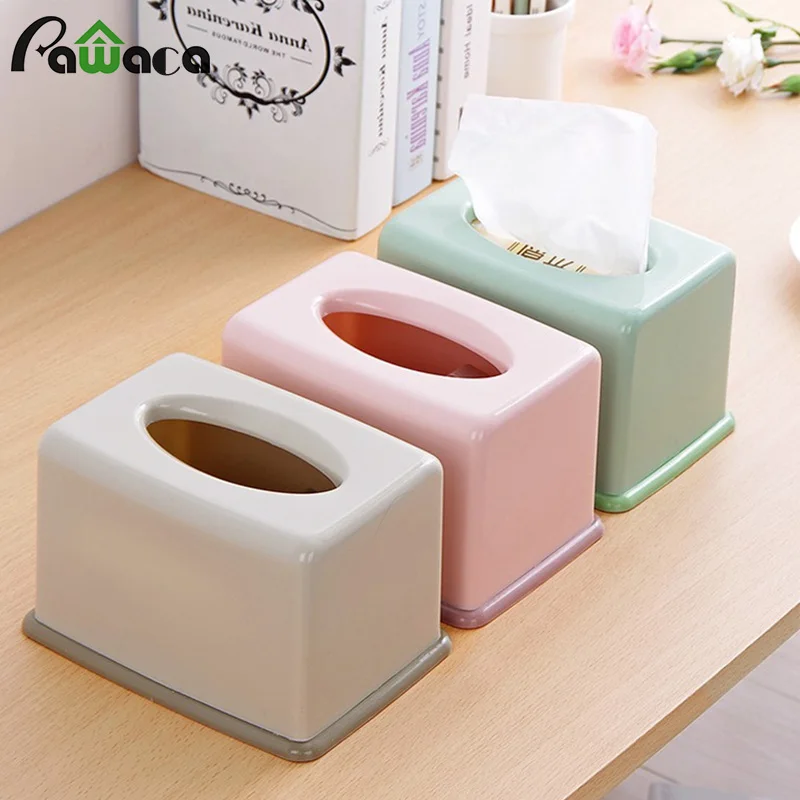 

Plastic Lifting Tissue Box Wall Mountable Napkins Holder Case Desktop Napkins Paper Towel Storage Box Container Home Organizer