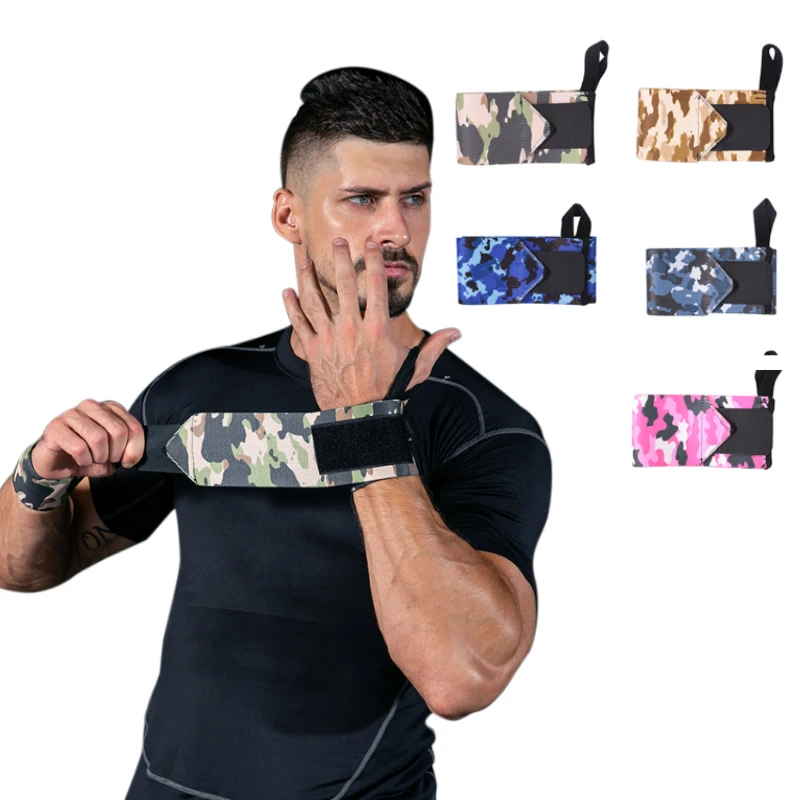 SKDK Nylon Compression Camouflage Wrist Band Wrap Wrist Support Gym Weight Lifting Brace Basketball Power Guard 1PC