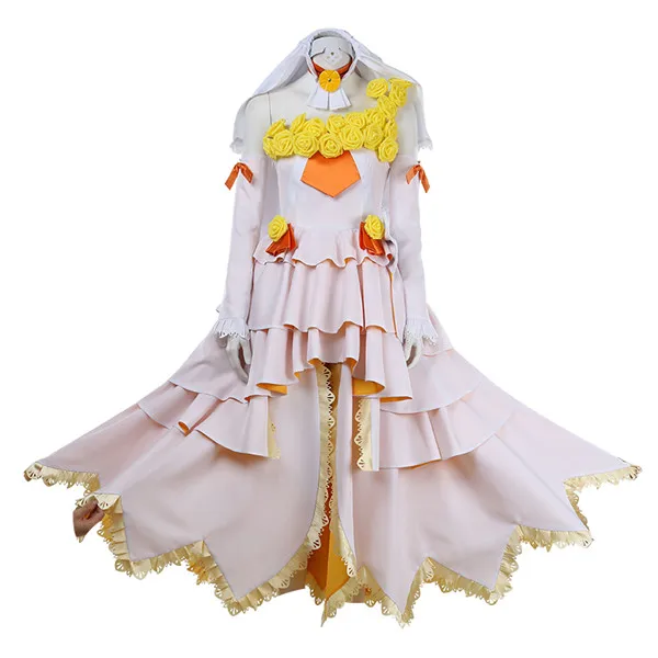 

Game Sword Art Online SAOALO Alice Weeding dress halloween cosplay costume for women free shipping A