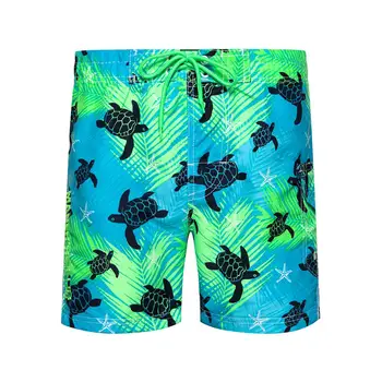 

Aoliwen brand Summer men's sports flower shorts casual pants loose breathable quick-drying drawstring pocket style