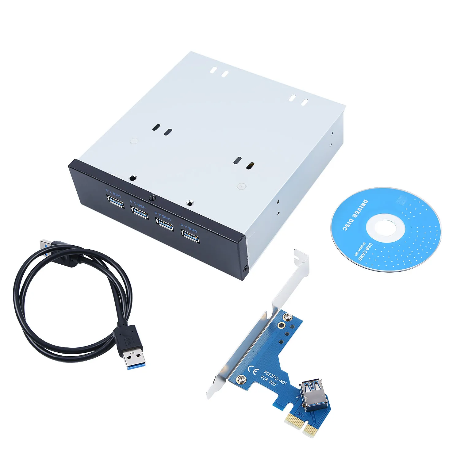 5.25in USB 3,0 Передняя панель карты расширения 1X интерфейс PCI Express PCI-E адаптер портов