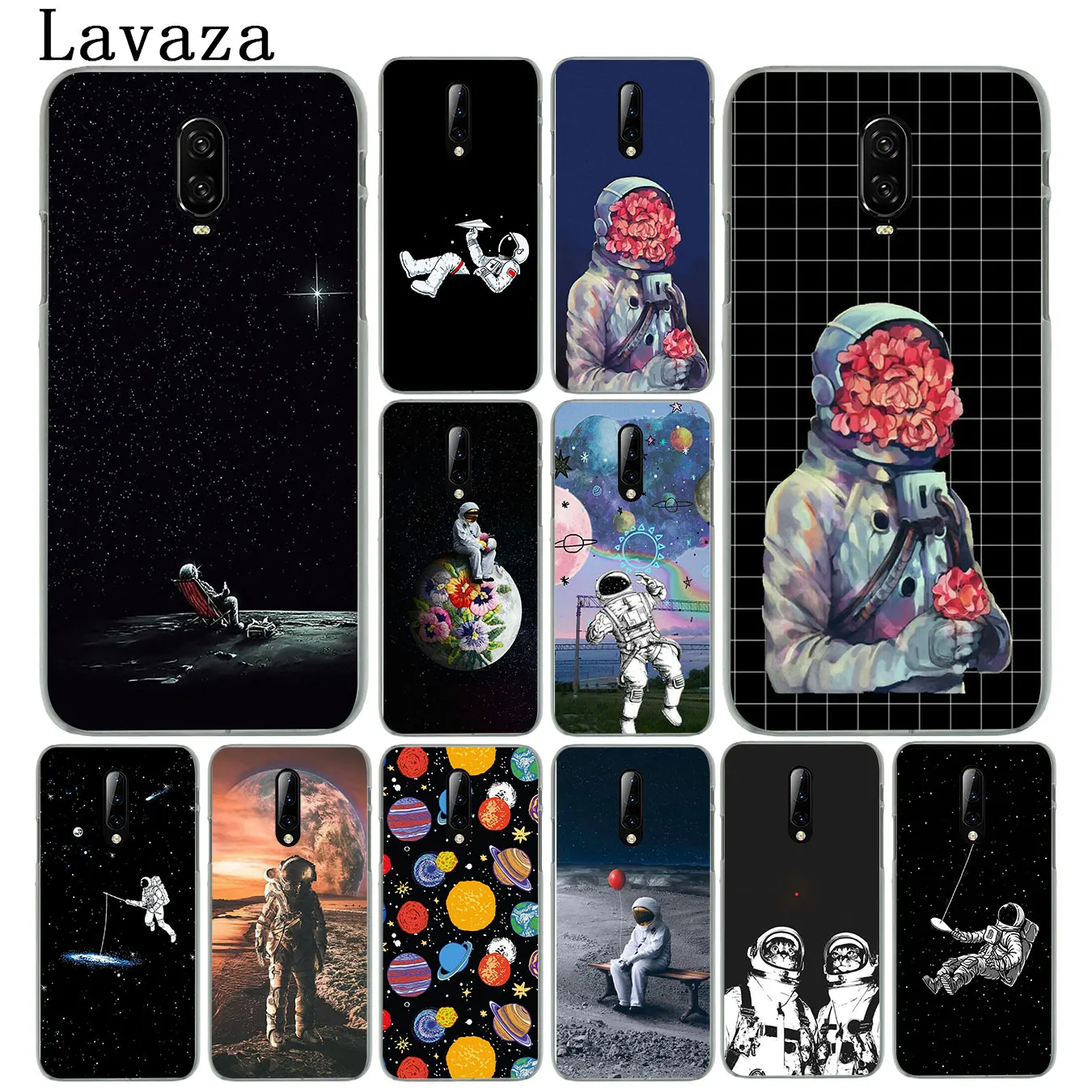 

Space Moon Astronaut Hard Plastic Cell Phone Cover Case for Oneplus 7 Pro 6 6T 5 5T 7Pro One Plus