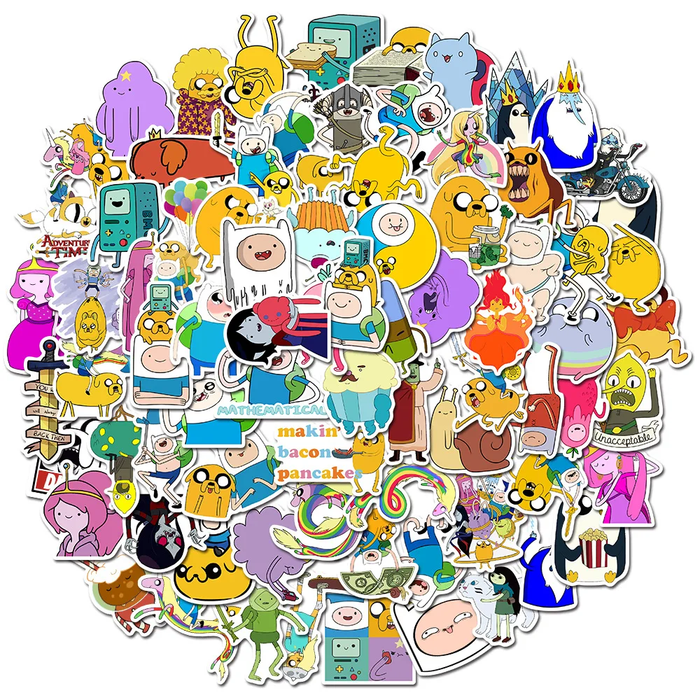 

10/30/50PCS Adventure Time With Time Cartoon Animation Luggage Scooter Laptop Refrigerator Graffiti Sticker Decoration Wholesale