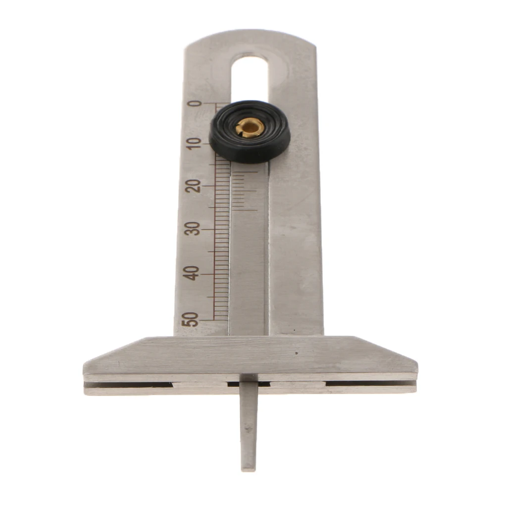 

50mm Wheel Tyre Tread Tester Ruler Depth Gauge Meter Key Chain with Hanging Hole